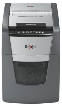 Rexel Optimum AutoFeed+ 100X paper shredder Cross shredding 55 dB 22 cm Black, Grey