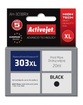 Activejet AH-9303BRX ink for HP printer, replaces HP 303XL T6N04AE