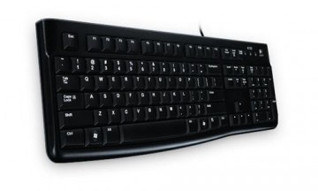 Logitech K120 keyboard USB QWERTZ German Black