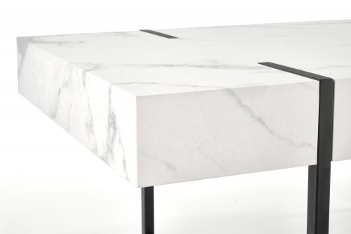 Halmar BLANCA c. table white marble / black image 4