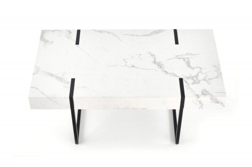 Halmar BLANCA c. table white marble / black image 5