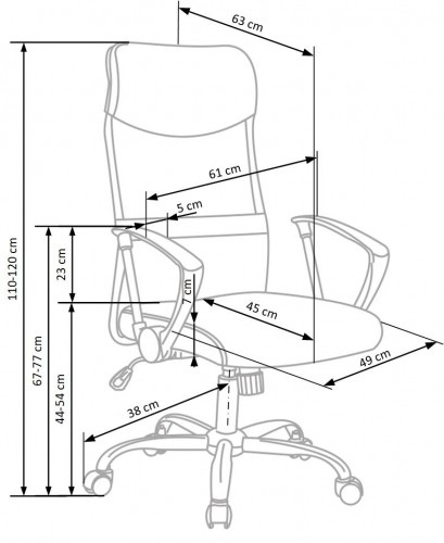 Halmar VIRE chair color: grey image 2