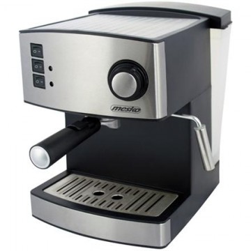 Mesko Espresso Machine MS 4403 Pump pressure 15 bar, Built-in milk frother, Semi-automatic, 850 W, Stainless steel/Black
