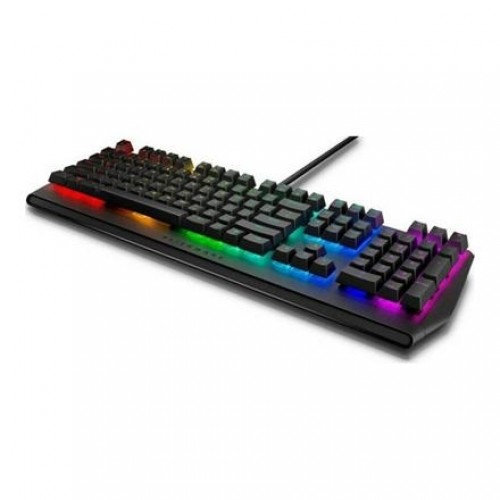 Dell Alienware RGB AW410K Mechanical Gaming Keyboard, RGB LED light, QWERTY US International, Wired, Dark side of the moon, CHERRY MX Brown, Numeric keypad image 1