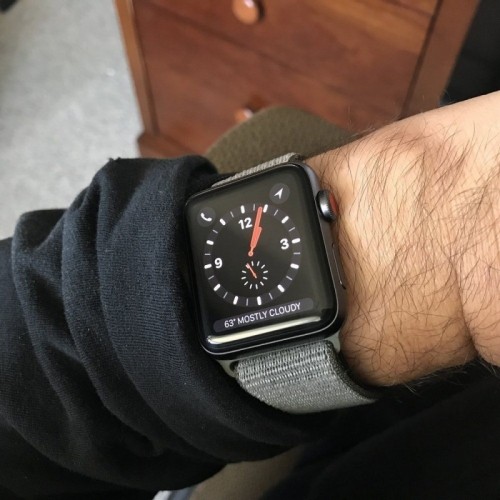 Tech-Protect watch strap Nylon Apple Watch 42/44mm, dark olive image 3
