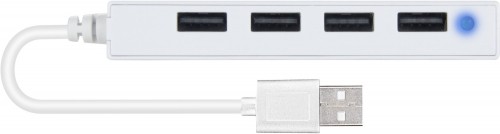 Speedlink USB sadalītājs Snappy Slim 4-port USB 2.0 Passive, balts (SL-140000-WE) image 1