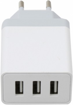 Platinet USB-зарядка 3xUSB 3A 15W, white (44754)