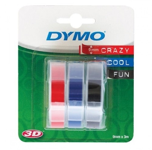 Dymo embossing tape 3D 9mm 3m 3tk p/s/m image 1
