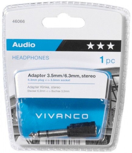 Vivanco adapteris 3,5mm - 6,3mm (46066) image 1