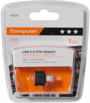 Vivanco adapteris microUSB - USB-A OTG (45234)