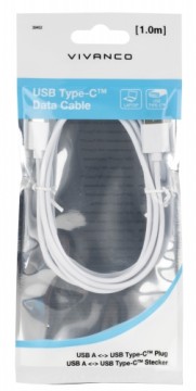 Vivanco kabelis Polybag USB-C Data 1m (39452)