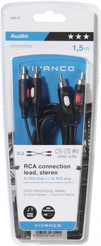 Vivanco кабель 2xRCA - 2xRCA 1.5 м (46012) image 1