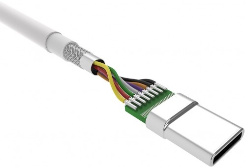 Silicon Power kabelis USB-C - USB 1m, balts (LK10AC) image 2