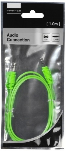 Vivanco kabelis 3.5mm - 3.5mm 1m, zaļš (35813) image 1