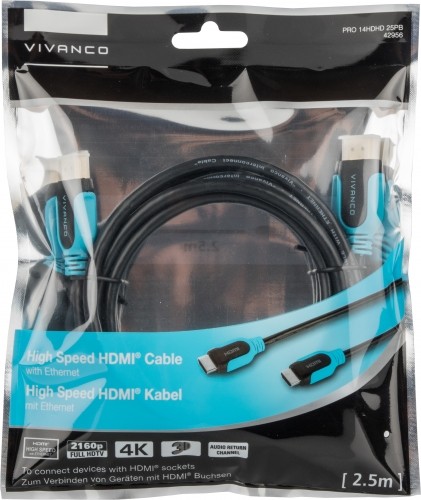 Vivanco kabelis PRO HDMI-HDMI 2.5m (42956) image 1