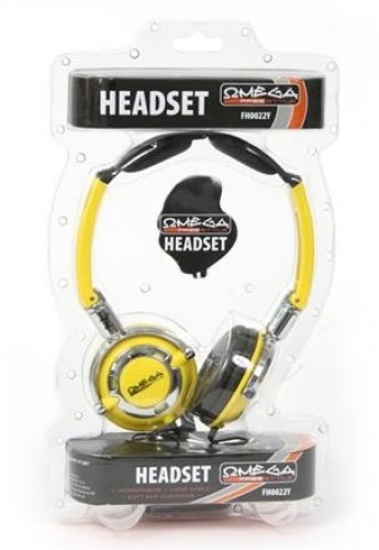 Omega Freestyle наушники + микрофон FH0022, желтый image 2