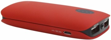 Platinet lādētājs-akumulators 5000mAh 2xUSB, sarkans (42411)