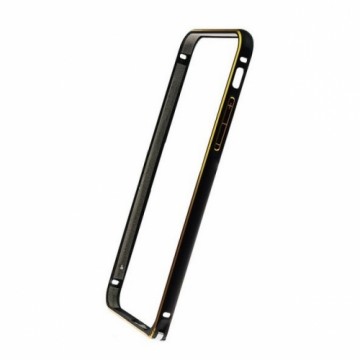 Fashion Super Plāns Metāla/Gumijots Sānu Apvalks iPhone 6 Plus 5.5 inch Melns/Zeltains (EU Blister)