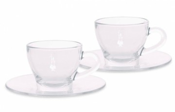 Glass Cappuccino Cups Bialetti Set 2 pcs