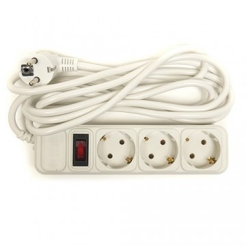 EXD Extension cord 3m, 3 sockets, with switch