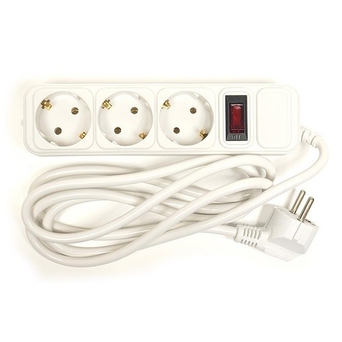 EXD Extension cord 1.8m, 3 sockets, with switch image 1