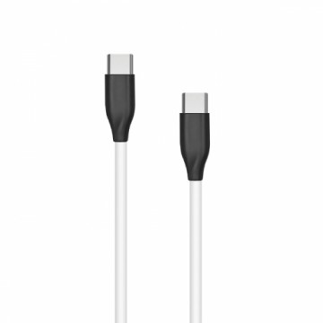 Extradigital Silicone cable Type-C - Type-C (in plastic bag, white, 2m)