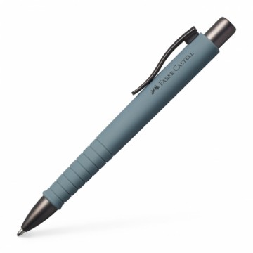 Lodīšu pildspalva Faber-Castell PolyBall XB 0.6mm zila, pelēks korpuss