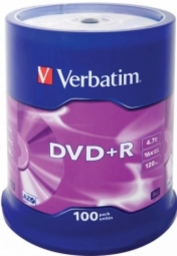Matricas DVD+R AZO Verbatim 4.7GB 16x 100 Pack, Spindle image 1