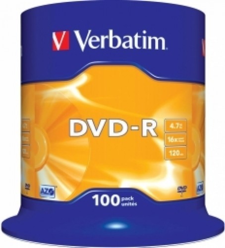 Matricas DVD-R AZO Verbatim 4.7GB 16x 100 Pack Spindle image 1