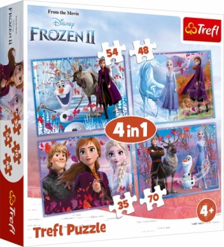 TREFL Pužļu komplekts "4 in 1" Frozen 2