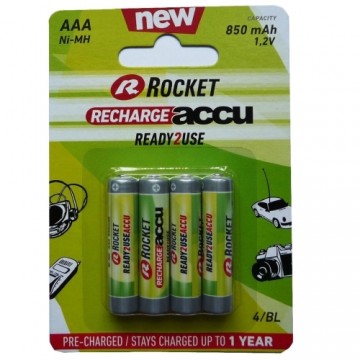 Rocket Precharged HR03 850MAH ALWAYS READY Blistera iepakojumā 4gb.