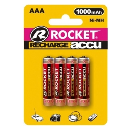 Rocket rechargeable HR03 1000mAh Blistera iepakojumā 4gb. image 1