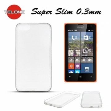 Telone Ultra Slim 0.3mm Back Case Microsoft 532 Lumia super plāns telefona apvalks Caurspīdīgs