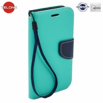 Telone Fancy Diary Book Case ar stendu HTC Desire 620 sāniski atverams Gaiši zils/Zils