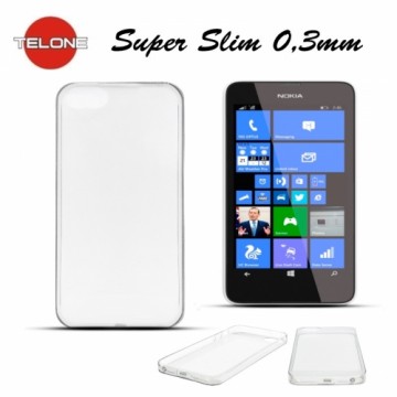 Telone Ultra Slim 0.3mm Back Case Nokia 630 / 635 Lumia super plāns telefona apvalks Caurspīdīgs
