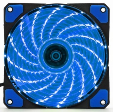 Gembird FAN-HURACAN-100B PC case fan with 15 LEDs, blue, 120 x 120 x 25 mm, 5 V