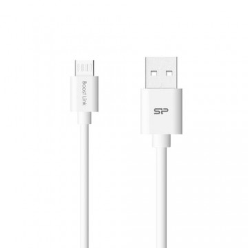 Silicon Power Boost Link PVC LK10AB USB cable USB 2.0 USB A Micro-USB B White
