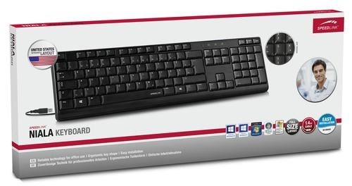 SPEEDLINK Niala keyboard USB QWERTZ US English Black image 2