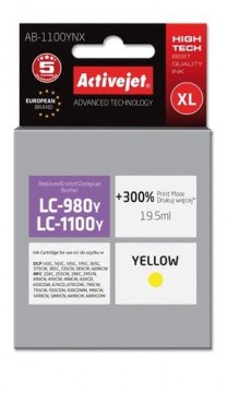 Activejet ink for Brother LC1100/LC980Y