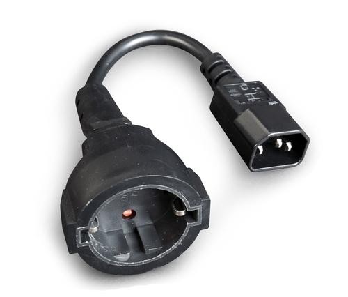 Gembird PC-SFC14M-01 power cable Black 0.15 m C14 coupler image 2