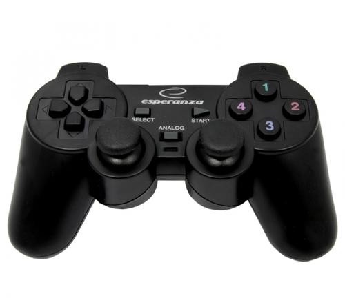 Esperanza EG102 Gaming Controller Black USB 2.0 Gamepad Analogue / Digital PC, Playstation 3 image 1