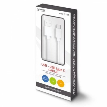 USB - USB typ C cable Quick Charge, 5A, 1m SAVIO CL-126