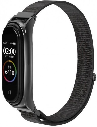 Tech-Protect watch strap Nylon Xiaomi Mi Band 5/6, black image 4