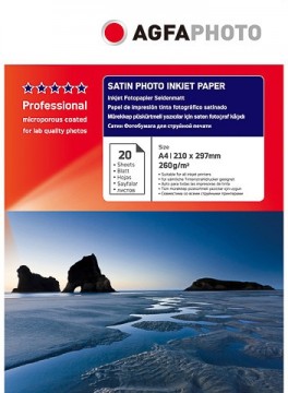AgfaPhoto fotopapīrs A4 Professional Satin 260g 20 lapas
