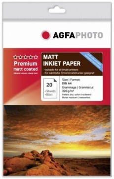 AgfaPhoto fotopapīrs A4 Premium Double Matt 220g 20 lapas