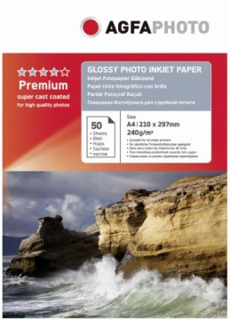 Agfaphoto fotopapīrs A4 Premium Glossy 240g 50 lapas (AP24050A4N)