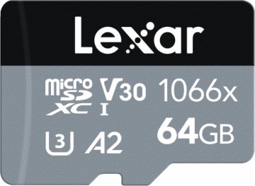 Lexar memory card microSDXC 64GB Professional 1066x UHS-I U3