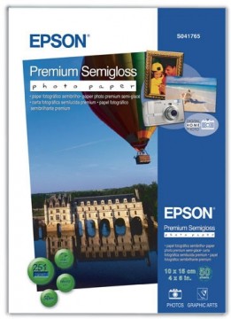 Epson fotopapīrs 10x15 Premium Semigloss 251g 50 lapas