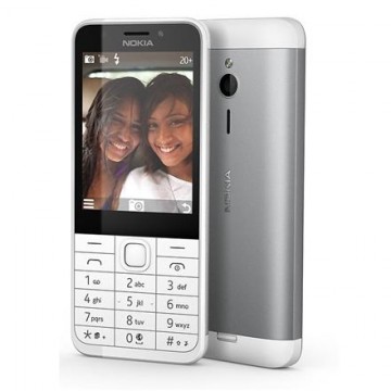 Nokia 230 Silver, 2.8 &quot;, TFT, 240 x 320 pixels, 16 MB, Dual SIM, Mini-SIM, Bluetooth, 3.0, USB version microUSB 1.1, Built-in camera, Main camera 2 MP, Secondary camera 2 MP, 1200 mAh