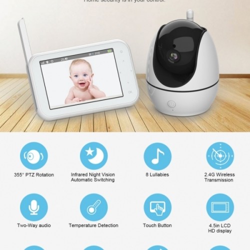 Bērnu uzraudzības video monitors, Video aukle ABM200S HD720P image 2